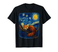 Van Gogh Red Panda The Starry Night T-Shirt