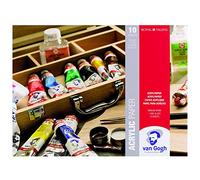Van Gogh Royal Talens Acrylic Paper Pad 10 Sheets 370 g / 173 lb Size 24 x 32 cm / 9.4 x 12.6 Inches (93162432), Blueberry, 9.4 x 12.6 Inches
