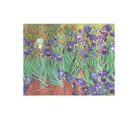 Van Gogh’s Irises Unlined Guest Book: Hardcover, 120 gsm, ribbon marker, memento pouch, no closure, book edge printing