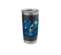 Van Gogh’s Starry Night Great White Shark Stainless Steel Insulated Tumbler