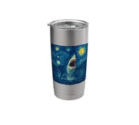 Van Gogh’s Starry Night Great White Shark Stainless Steel Insulated Tumbler