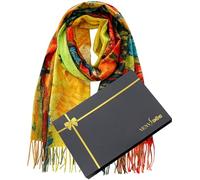 Van Gogh Scarves Art Scarf for Women Best Gift Reversible Soft Cashmere Feel Shawl Wrap Pashmina in Gift Box, 06 Der Rote Weinberg, Large