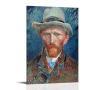 Van Gogh Self Portrait Poster Self Portrait Painted by Vincent Van Gogh in 1887., Canvas Print Art Poster; Frame; 08x12inch(20x30cm)
