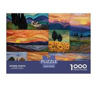 Van Gogh SeriesSophisticated 1000-Piece Jigsaw Puzzles for Adults Art Painting Comprised of 1000 Individually Challenging Puzzle Game Pieces - Conceived As An Exceptional Gift Jigsaw Puzzles for Adult