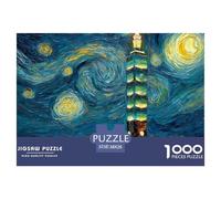 Van Gogh SeriesSophisticated 1000-Piece Jigsaw Puzzles for Adults Art Painting Comprised of 1000 Individually Challenging Puzzle Game Pieces - Conceived As An Exceptional Gift Jigsaw Puzzles for Adult