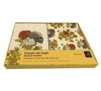 Van Gogh Skulls and Flowers Sewn Notebook Collection and Pouch Set