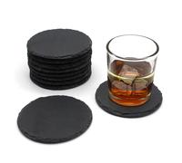 Van Gogh Slate Coasters Round 8 Pieces 10cm in Grey Van Gogh Grey
