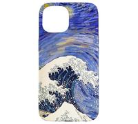 Van Gogh Starry Night and Hokusai Big Wave Case for iPhone 15