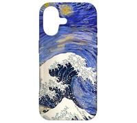 Van Gogh Starry Night and Hokusai Big Wave Case for iPhone 17