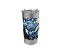Van Gogh Starry Night Blue Whale Celestial Painting Stainless Steel Insulated Tumbler