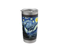 Van Gogh Starry Night Blue Whale Celestial Painting Stainless Steel Insulated Tumbler