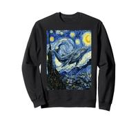 Van Gogh Starry Night Blue Whale Celestial Painting Sweatshirt