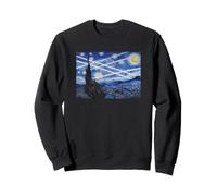 Van Gogh Starry Night Chemtrails Art Parody Sweatshirt