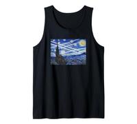Van Gogh Starry Night Chemtrails Art Parody Tank Top