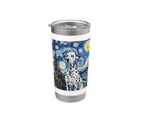 Van Gogh Starry Night Dalmatian Dog Art Painting Stainless Steel Insulated Tumbler