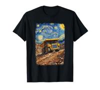 Van Gogh Starry Night Dump Truck Scene T-Shirt