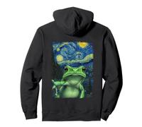 Van Gogh Starry Night Frog Selfie Pullover Hoodie