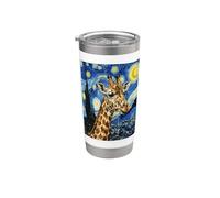 Van Gogh Starry Night Giraffe Artistic Print Stainless Steel Insulated Tumbler