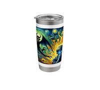 Van Gogh Starry Night Halloween Tormented Child Spirits Art Stainless Steel Insulated Tumbler