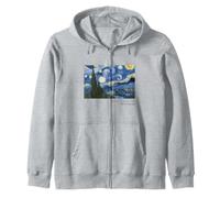 Van Gogh Starry Night Iconic Artwork Graphic Zip Hoodie