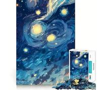 Van Gogh Starry Night Jigsaws for Adults1000 Pieces Brain Memory Game Fine Cut Premium Finishing Engaging Way to Pass Free Hours (38x26cm)