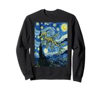 Van Gogh Starry Night Leafy Sea Dragon Art Sweatshirt