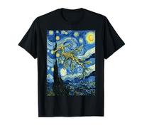 Van Gogh Starry Night Leafy Sea Dragon Art T-Shirt