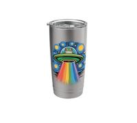 Van Gogh Starry Night LGBTQ Gay Pride Support UFO Frog Stainless Steel Insulated Tumbler