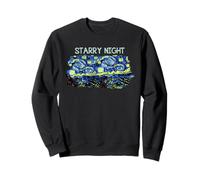 Van Gogh Starry Night Line Art Coloring Student Teacher Vibe Sweatshirt