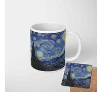 Van Gogh Starry Night Mug | Famous Painting Coffee Cup | Iconic Starry Sky Artwork | Ceramic Tea Mug for Home or Office | Gift for Art Lovers, Artists, Teachers, Coffee Drinkers, Classic Masterpiece