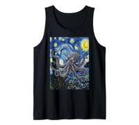 Van Gogh Starry Night Octopus Surreal Art Tank Top