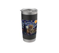 Van Gogh Starry Night Painting Tarsier Art Stainless Steel Insulated Tumbler