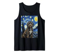 Van Gogh Starry Night Portuguese Water Dog Art Tank Top