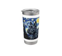 Van Gogh Starry Night Scottish Terrier Dog Art Stainless Steel Insulated Tumbler
