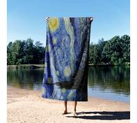 Van Gogh Starry Night Towel | Famous Art Bath Sheet | Starry Sky Beach Towel | Iconic Painting Bathroom Decor | Face, Hand, Bath or Oversized Towel | Classic Fine Art Gift for Home