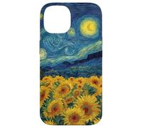 Van Gogh Style Starry Night Sunflower Field Floral Art Case for iPhone 14