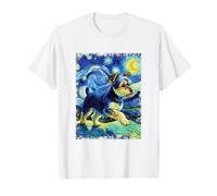 Van Gogh Style Yorkie Dog Starry Night Puppy T-Shirt