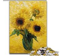 Van Gogh Sunflowers at Night 1000 Piece Jigsaw Puzzle for Adults Teens, Educational Stress Relief Toy for Is Ideal As A Gift for The Whole Family (50x75cm)