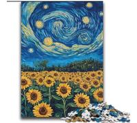 Van Gogh Sunflowers at Night Jigsaw Puzzles for Adults 2000 Jigsaws, Suitable for Ages 14 And Up Family Fun It Is Ideal As A Gift for The Whole Family (70x100cm)