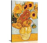 Van Gogh Sunflowers Canvas Wall Art Picture Print (18X12)