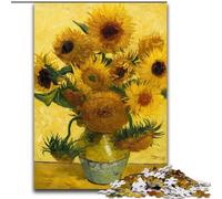 Van Gogh Sunflowers Jigsaw Puzzles for Teenagers 1000, Suitable for Ages 14 And Up Family Fun It Is Ideal As A Gift for The Whole Family (50x75cm)