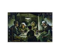 Van Gogh The Potato Eaters Poster The Potato Eaters Painted by Vincent Van Gogh in 1885., Canvas Print Art Poster; Unframe; 08x12inch(20x30cm)