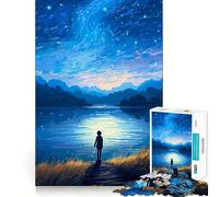 Van Gogh The Starry Sky Adults Puzzles 1000 Piece Jigsaws Recall Skill Fun High Precision Die Cut Easy to Learn Family Enjoyment (38x26cm)