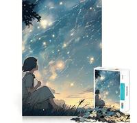 Van Gogh The Starry Sky Jigsaw 1000 Pieces for Teenagers Memory Train Fun Clean Seamless Connection Relaxing Indoor Group Activity (38x26cm)