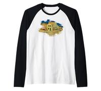 Van Gogh: The Yellow House Raglan Baseball Tee