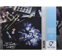 Van Gogh Watercolour Paper Pad, 140lb., Black Paper, 12 Sheets, 11.7" x 16.5" / A3