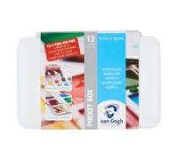 Van Gogh Watercolour Pocket Box Basic Colours 12 Half Pan + 3 Free