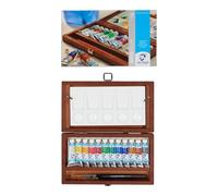 Van Gogh Watercolour wooden box | 12 x 10 ml tubes + 3 accessories