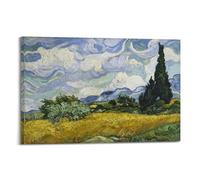 Van Gogh-Wheat Field with Cypresses Printed Posters Decorative Painting Canvas Wall Art Living Rooms Bedroom Painting 24x36inch(60x90cm)