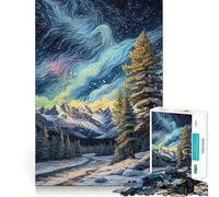 Van Gogh Winter Landscape Adults Puzzles 1000 Piece Jigsaws Recall Skill Fun High Precision Die Cut Easy to Learn Family Enjoyment (38x52cm)